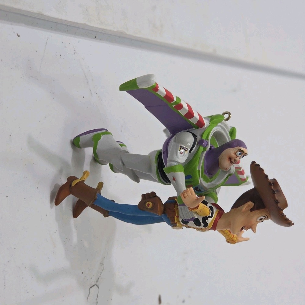 Disney Store Toy Story Buzz Lightyear Flying With Woody Sketchbook Ornament